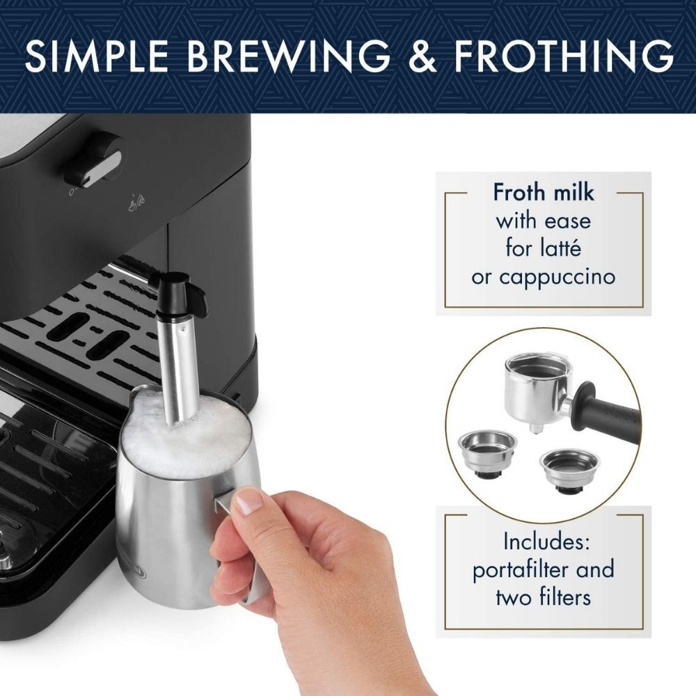De'Longhi Stilosa Manual Espresso Machine, Latte & Cappuccino Maker Feature