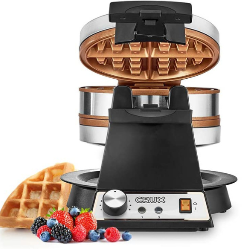 Crux Double Rotating Belgian Waffle Maker