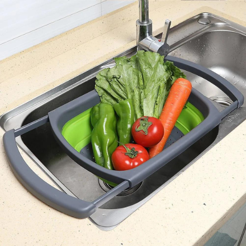 Qimh Collapsible Over The Sink Colander