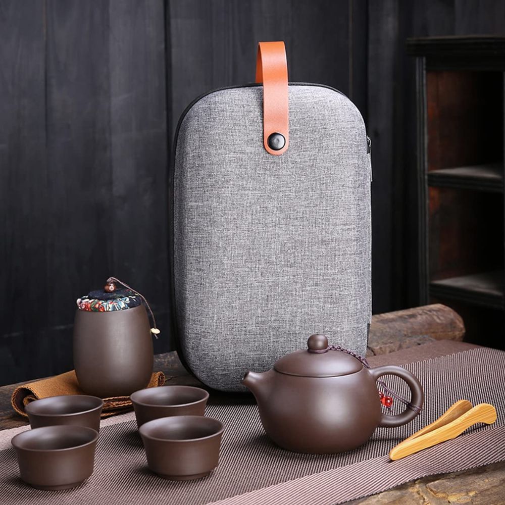 Portable Travel Kungfu Zisha Tea Set
