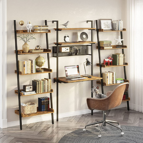 Rolanstar Metal Ladder Bookcase