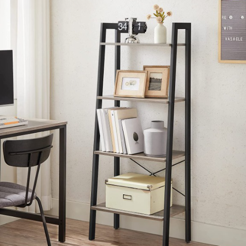 VASAGLE Metal Ladder Bookcase