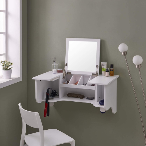 SEI Furniture floating makeup vanity