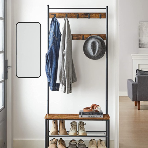 VASAGLE Coat and Shoe Rack