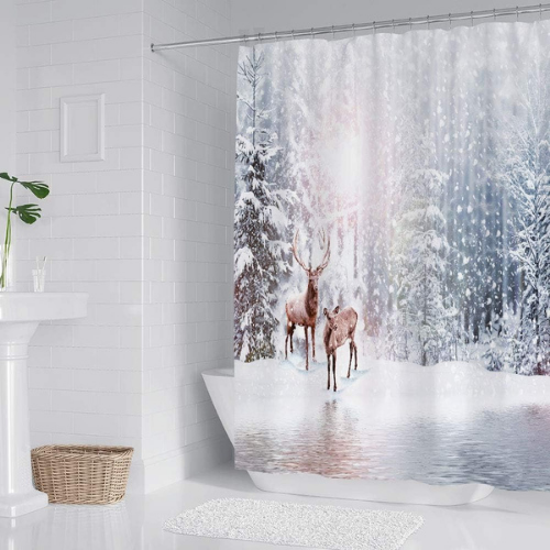 Allenjoy winter shower curtain