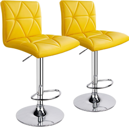 Leader Accessories yellow bar stool