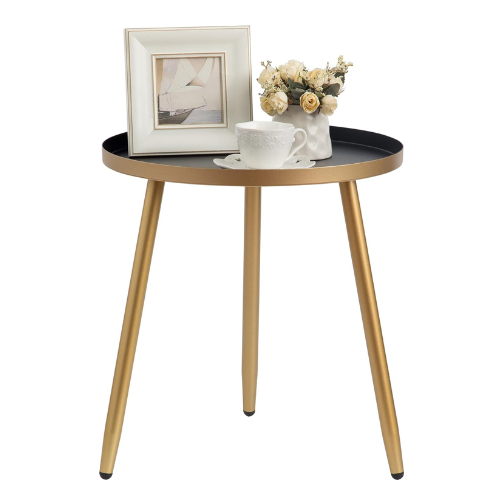 AOJEZOR Round End/Side Table for Living Room