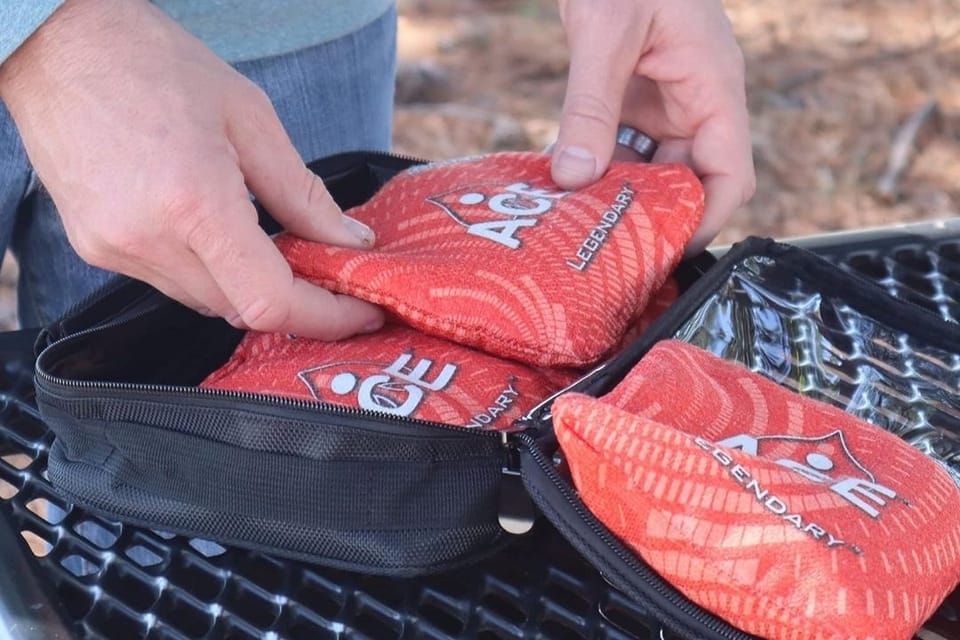 Lighten Your Load with the ACE Pro Cornhole 4 Bag Set Carry Case!